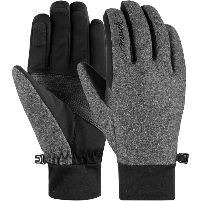 Жіночі рукавички Saskia Touch-Tec Finger Gloves 10 чорний / чорний (7, чорно-сірий)