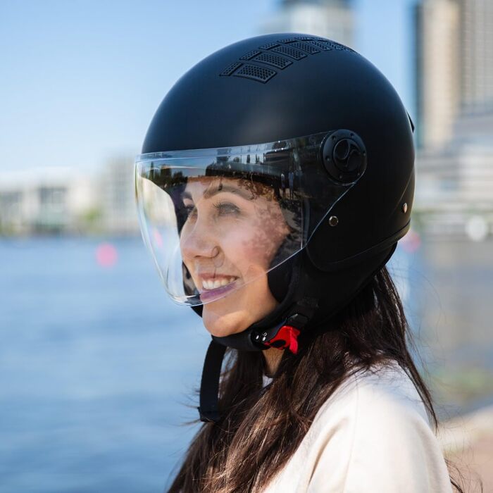 Шолом для скутера Como з козирком, сертифікат ECE 22.06, для мопедів і Vespa, чоловічий і жіночий, розміри XS-XL, 4 кольори