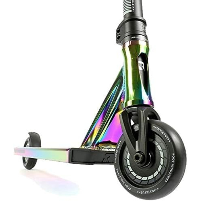 Трюковий самокат Invictus H85см Rainbow Oilslick Neochrome наклейка Fantic26