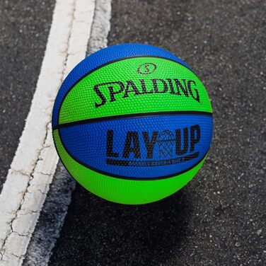 Баскетбольний м'яч Spalding Lay-Up Mini відкритий 55,9 см 65152A Розмір 3 синій / зелений