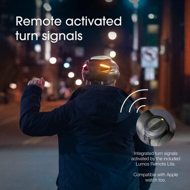 Розумний велосипедний шолом Lumos Ultra Smart-Helm Plus з LED-підсвіткою, поворотниками, стоп-сигналами, Bluetooth, для чоловіків і жінок, колір чорний, розмір M-L