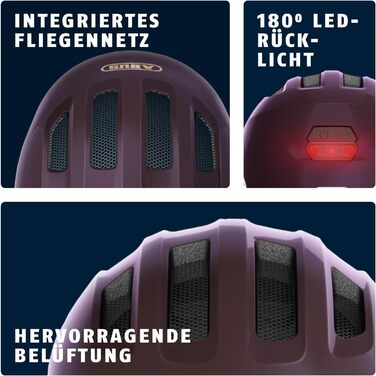 Дитячий велосипедний шолом ABUS Smiley 3.0 ACE з LED-підсвічуванням