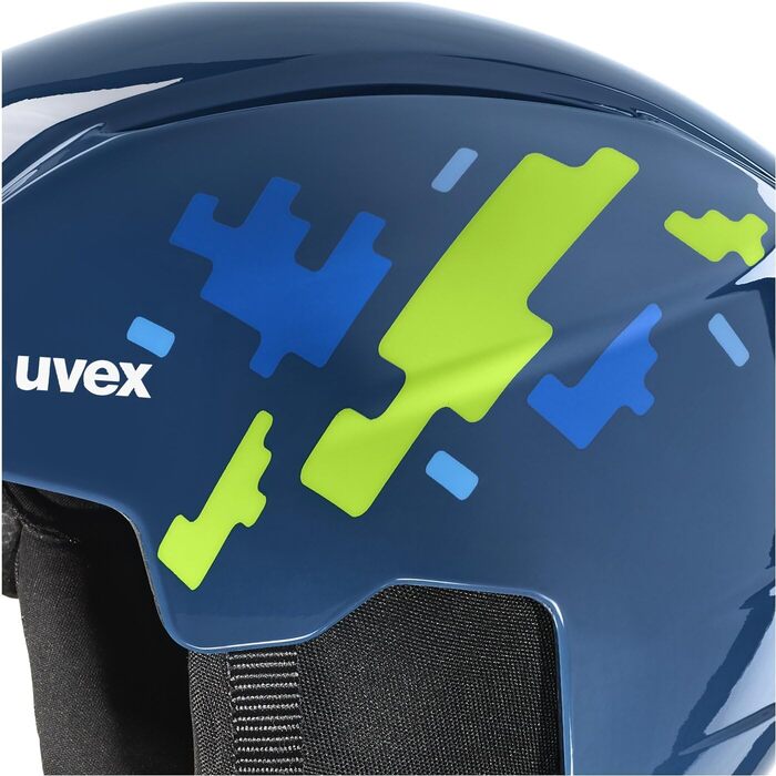 Лижний шолом та лижні окуляри uvex Unisex Kids S56s317 одномісні 51-55 см синя головоломка