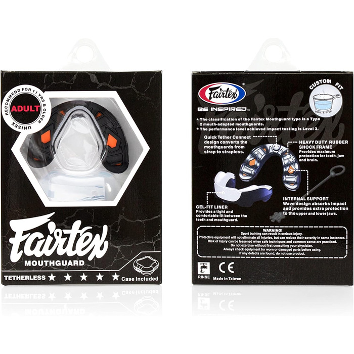 Капа Fairtex MG3 Gel Чорний, Муай Тай, Кікбоксинг, ММА