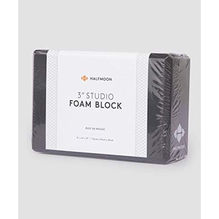 Блок для йоги Halfmoon Yoga Foam 3 - (23 см x 15 см x 8 см) (Деревне вугілля)