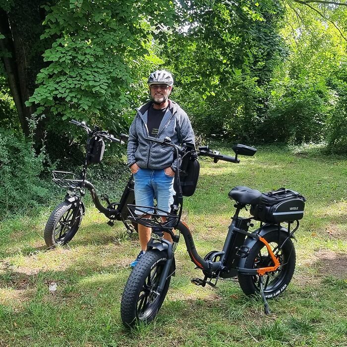 Електровелосипед  VAKOLE E-Bike 960Wh 48V, шина 20x4.0, кошик, додаток