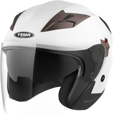 Мотоциклетний шолом YEMA YM-627 з подвійним візором і сонцезахисною шторкою, сертифікований ECE, для чоловіків і жінок