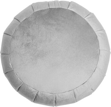 Подушка для медитації Sensory Owl Zafu Yoga Cushion з оксамиту 100 м'який оксамит гречана оболонка наповнювач кругла висота сидіння 18 см 35 лаванда (срібло)