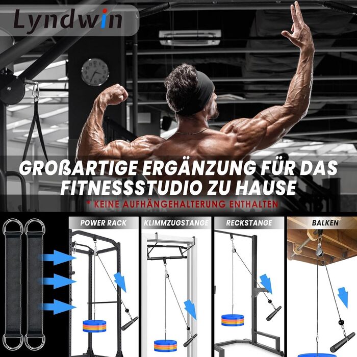 Фітнес-обладнання Lyndwin Cable Pull Lat Pulldown, трицепс, аксесуари