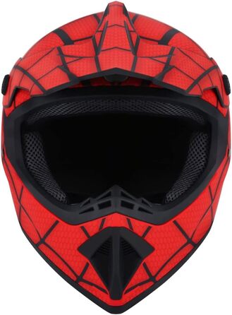 Дитячий мотокросовий шолом Senhill Spiderman, повнолицевий, DOT, з окулярами, для мотоцикла, велосипеда, унісекс