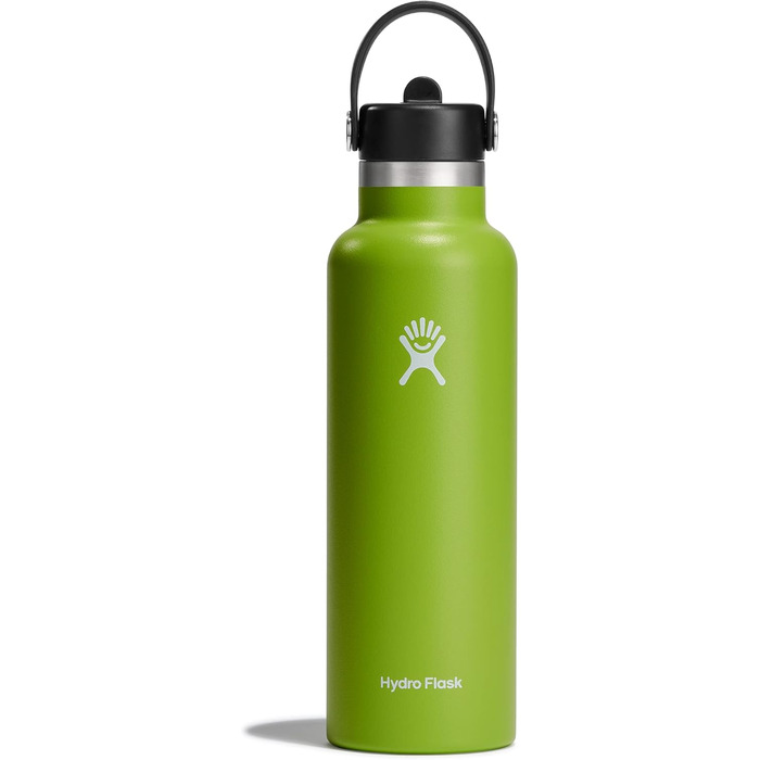 Термобутилка HYDRO FLASK 621 мл з трубочкою, вакуумна, нержавіюча сталь, герметична, для гарячих і холодних напоїв, BPA-free, Seagrass