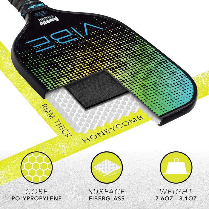 Весло Franklin Sports Pickleball-X Vibe, зелене