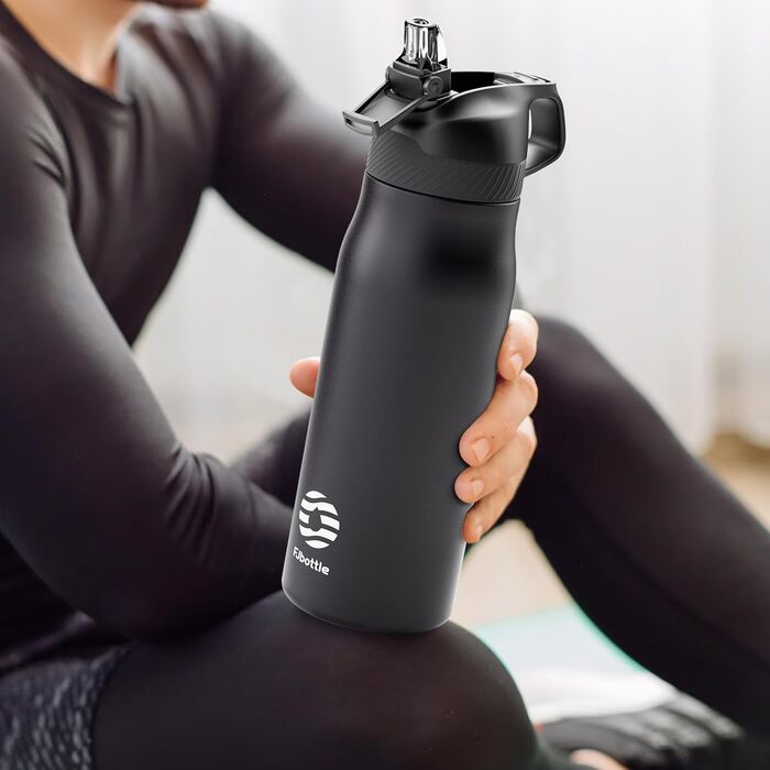 Термос пляшка з трубочкою та кришкою, 550/710 мл, нержавіюча сталь, BPA-free, не протікає, для спорту, подорожей, чоловіків та жінок