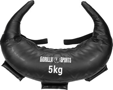 Сумка GORILLA SPORTS 5-22,5 кг, шкірозамінник, чорна, силова тренувальна