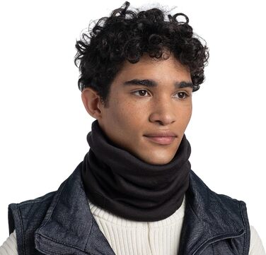 Бафф Thermal Merino Neckwarmer однотонний чорний одного розміру шапочка