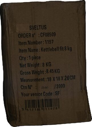 Гиря 1197 fit Sveltus 8 кг, Помаранчева