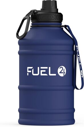 Fuel24 Потужна спортивна пляшка з нержавіючої сталі 1.3/2.2 л, герметична, BPA-free, для води, фітнесу, дорослих