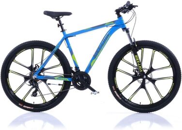 Гірський велосипед Corelli 27,5 MTB Hardtail ALU Bike, 21 швидкість, Zoom 23 Cross (океан-блакитний, 20)