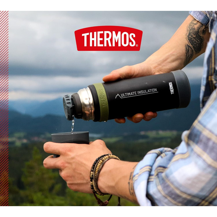 Пляшка Thermos Mountain 0,9 л, нерж. сталь, 24 год гарячого/холодного