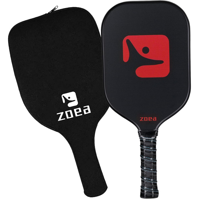 Весло ZOEA Pickleball, графіт/карбон, полімерна серцевина, черв/чорн