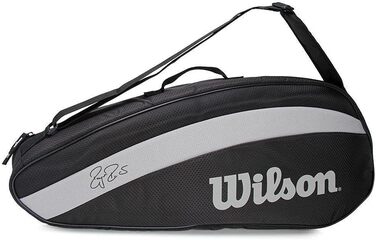 Тенісна сумка Wilson Roger Federer Team Wilson Racquet Bag Feded Team, до 3 ракеток, чорна/біла, WR8005801001