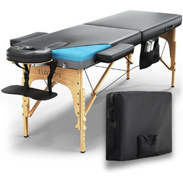 Масажний стіл Luxton Home Premium з піною Memory Foam, складаний, портативний, легкий у встановленні