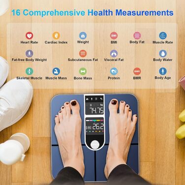 Ваги Healthkeep Bluetooth, 16 даних, додаток, 180 кг, срібло