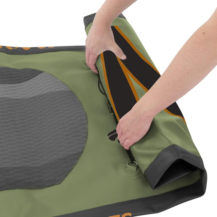 Надувна SUP-дошка ECD Germany Maona 308 см, PVC, алюмінієве весло, комплект, бірюзова/чорна/рожева/сіра/оливкова – для серфінгу, веслування, паддлборду