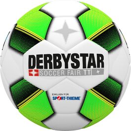 Футбольний тренувальний м'яч Derbystar Soccer Fair TT розмір 5 було-зелений