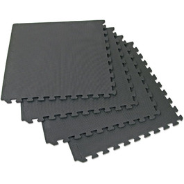 Пазлові EVA мати 66fit для дорослих, 4 шт., 60x60 см, 13 мм, чорні