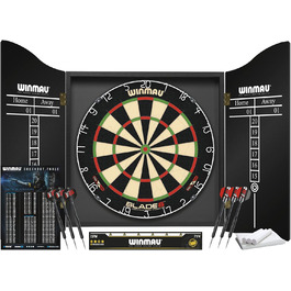 Дошка для дартсу WINMAU Blade 6 з шафою, 2 наборами дартсу та аксесуарами