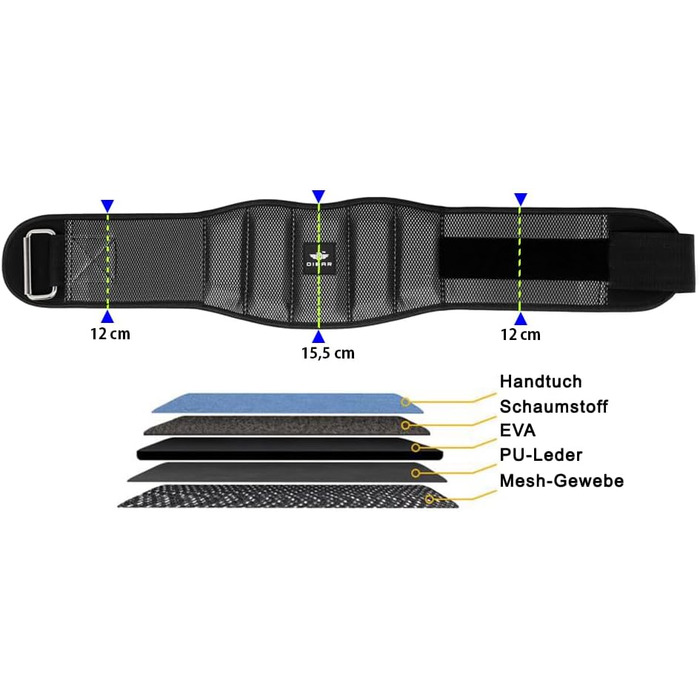 Пояс для важкої атлетики DIBAR для чоловіків та жінок. Пояс для тренажерного залу з важкою атлетикою. Пояс підтримки спини для фітнесу, пояс для тренажерного залу, підвищує інтенсивність, безпеку та комфорт під час силових тренувань