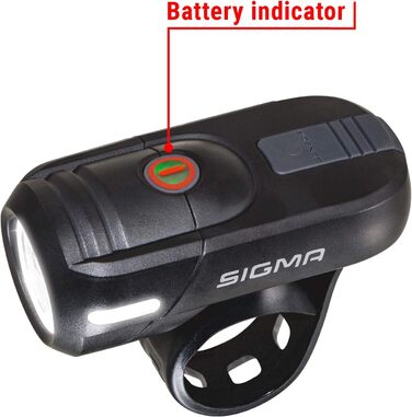 Комплект велосипедних LED фар SIGMA Aura45/Nugget II, 45/15 Люкс, акумуляторні, водозахищені, легкий монтаж, передня та задня фара