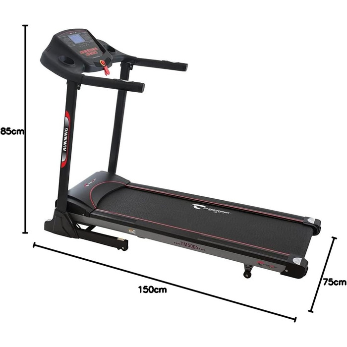 Доріжка Christopeit TM 500S - складана, до 18 км/год, ручний нахил