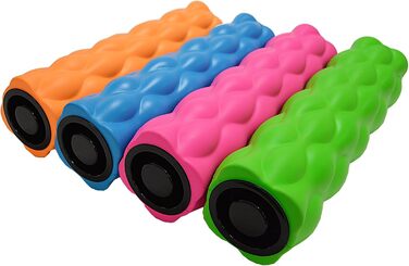 Масажний ролик Yoga Roller Fascia Roller з піни, довжина 46 см, 13 х 11 см, колір рожевий