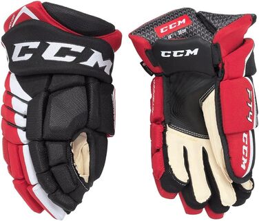 Хокейні рукавички CCM JetSpeed FT4 Junior чорні/червоні/білі, розмір 10