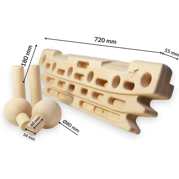 Підвісна дошка GRIPNATIC FingerPeg 1.0 - Бук - вантажопідйомність 120 кг