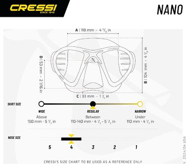 Окуляри Cressi Nano чоловічі (UNI, прозорі/сині)