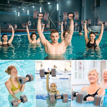 Набір гантелей Sportneer Aqua з EVA для аквафітнесу та водної гімнастики