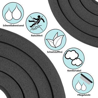 ALPIDEX Йога-мат для фітнесу, 1,5 см, антиковзний, без фталатів, для йоги, пілатесу, спорту, фізичних вправ, HIIT, ізолон, три розміри, з E-Book