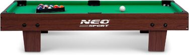 Міні більярдний стіл Neo-Sport 3ft, 92x52x19 см для дітей, ігровий набір