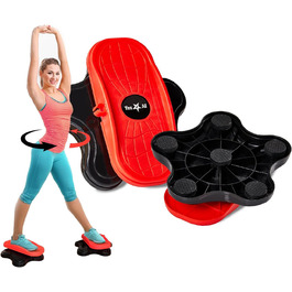 Фітнес твістер нового покоління Fitness Waist Twister, фітнес Waist Twist Disc для багатофункціонального підошви фітнес-обладнання для дому, спортивне обладнання для схуднення (B. Cardio Twister - чорний/червоний), 4All Twist Waist Disc -