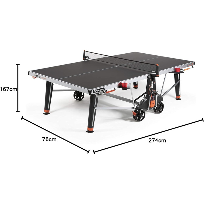 Стіл для настільного тенісу CORNILLEAU 600X - меламін 7 мм, складний, всепогодний