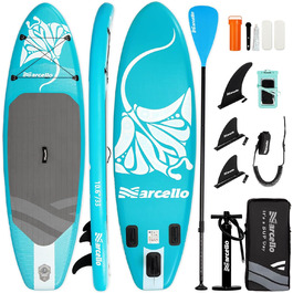 Надувна SUP-дошка 10’6 x 33” x 6” з рюкзаком, насосом, нековзким покриттям, чохлом для телефону, ультралегка дошка для веслування стоячи для дорослих