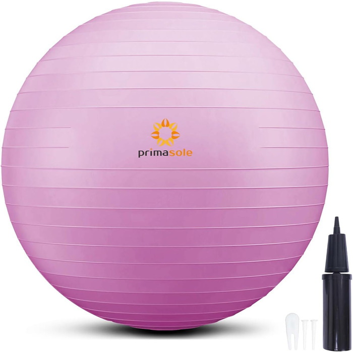 М'яч Primasole 55 см для йоги, пілатесу Home & Gym з Pump Pink