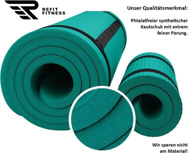 Килимок для йоги REFIT Premium NBR 190x60x1,5 см, Moss Green