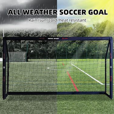 Футбольні ворота для саду 180/240/300 з Goal Wall (300 Black)