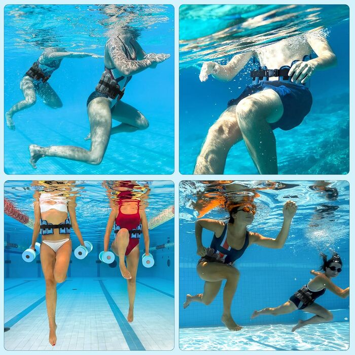 Пояс для плавання Sportneer з регульованою плавучістю – акваджоггінг, водна аеробіка, тренування для дорослих