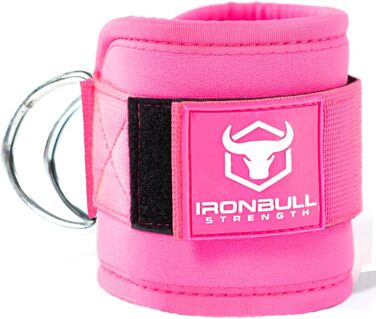 Ремінь на щиколотку Iron Bull Strength для кабельних машин, неоново-рожевий