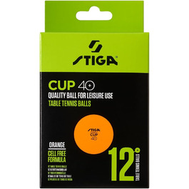 М'ячі для настільного тенісу STIGA Cup 12 Pack, ABS, Помаранчевий